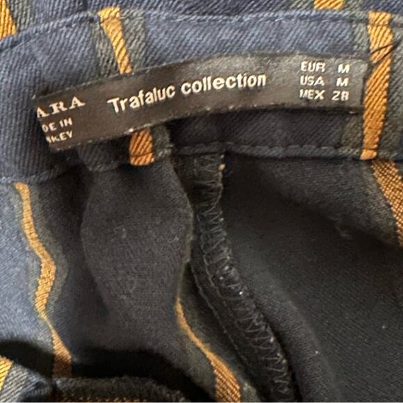 Zara Striped Paperbag Style Pull-on Trouser Pants Navy + Tan
Women's Size Medium - Picture 4 of 5